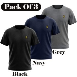 Home boldstep essentials mens t shirts – cotton blend plain novelty men's t shirts, short sleeve crew neck t shirts for man, premium ringspun cotton t shirt pack of 3 (3 color in 1 pack ( black*1/ navy*1/ grey*1) )