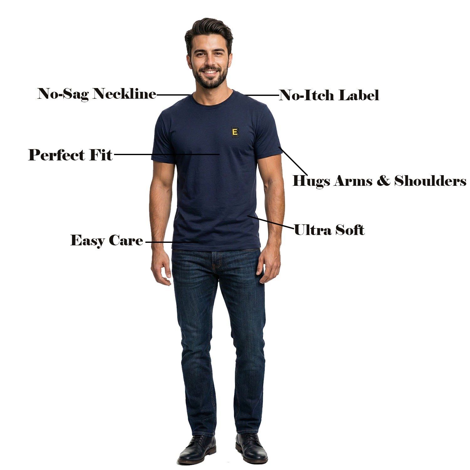 boldstep essentials mens t shirts – cotton blend plain novelty men's t shirts, short sleeve crew neck t shirts for man, premium ringspun cotton t shirt pack of 3 (3 color in 1 pack ( black*1/ navy*1/ grey*1) ) boldstep essentials mens t shirts – cotton blend plain novelty men's t shirts, short sleeve crew neck t shirts for man, premium ringspun cotton t shirt pack of 3 (3 color in 1 pack ( black*1/ navy*1/ grey*1) )